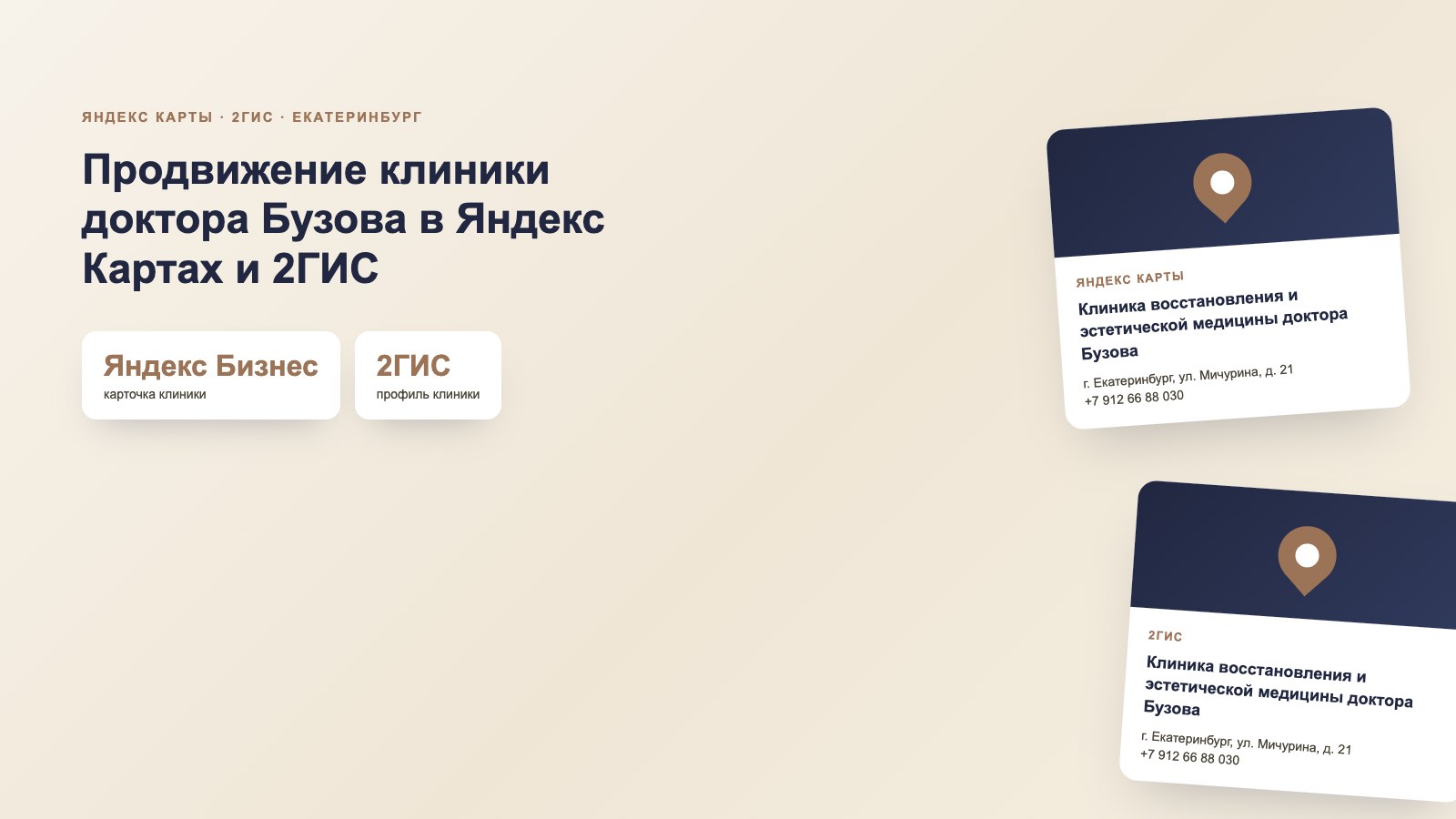 Продвижение клиники доктора Бузова в Яндекс Картах