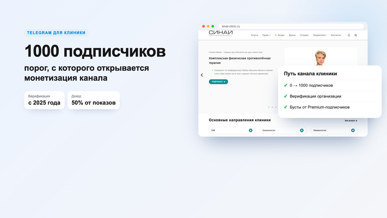 Telegram-канал клиники: с чего начать и когда появится реклама у блогеров